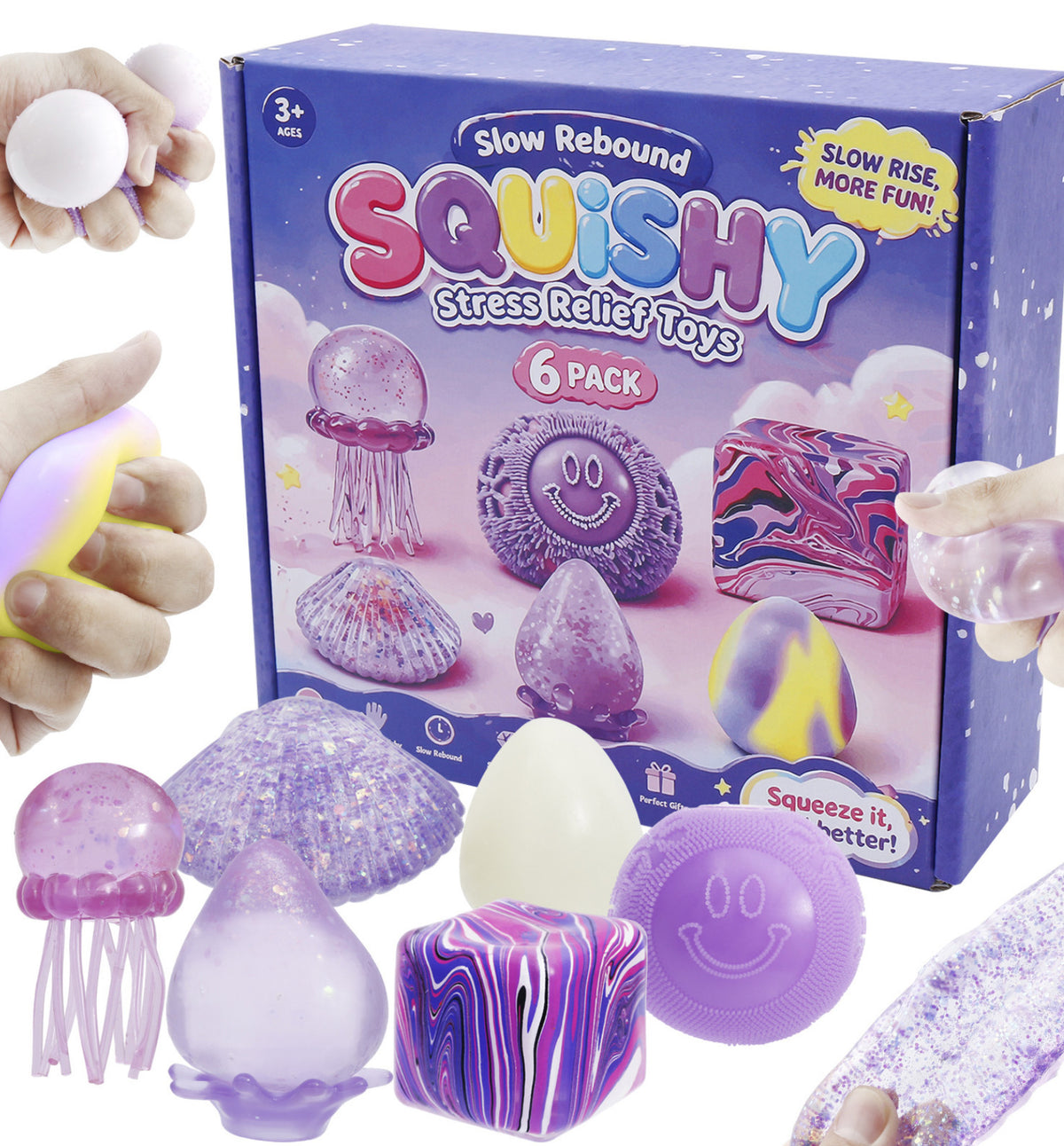 6-Pack boxed Squishy Gift Set