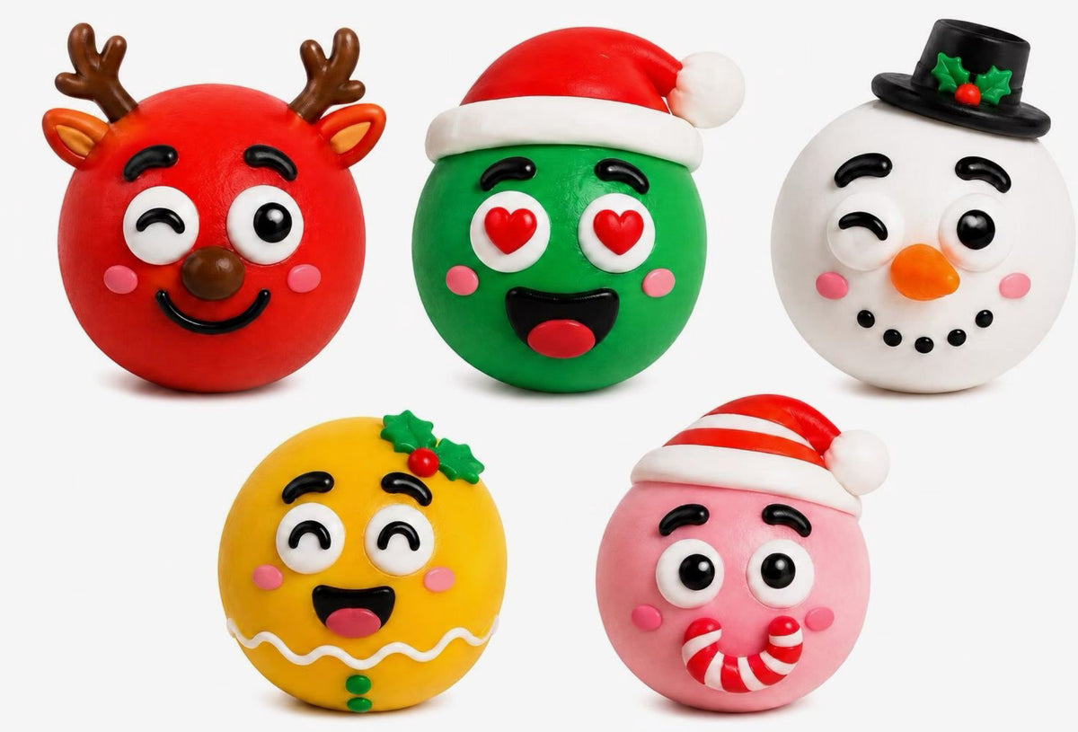 Funny Faces Squishy Balls – Christmas Edition 🎄🎅