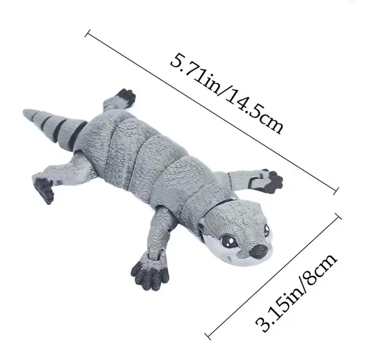3D Printed Articulated Otter Fidget Toy