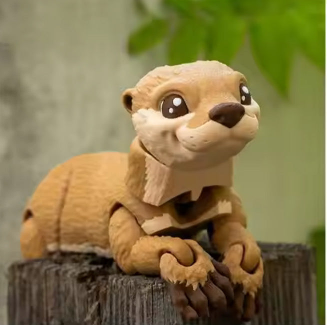 3D Printed Articulated Otter Fidget Toy