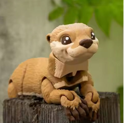3D Printed Articulated Otter Fidget Toy