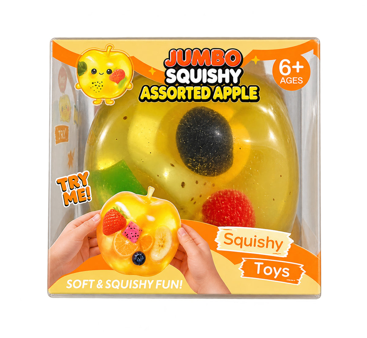 Jumbo Coconut Oil Apple Squishy – Fruit-Filled Sensory Toy
