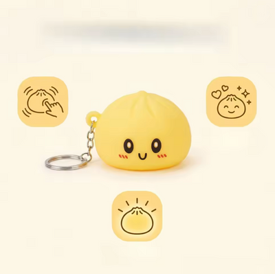 Mini Glow Dumpling Squishy Keychain