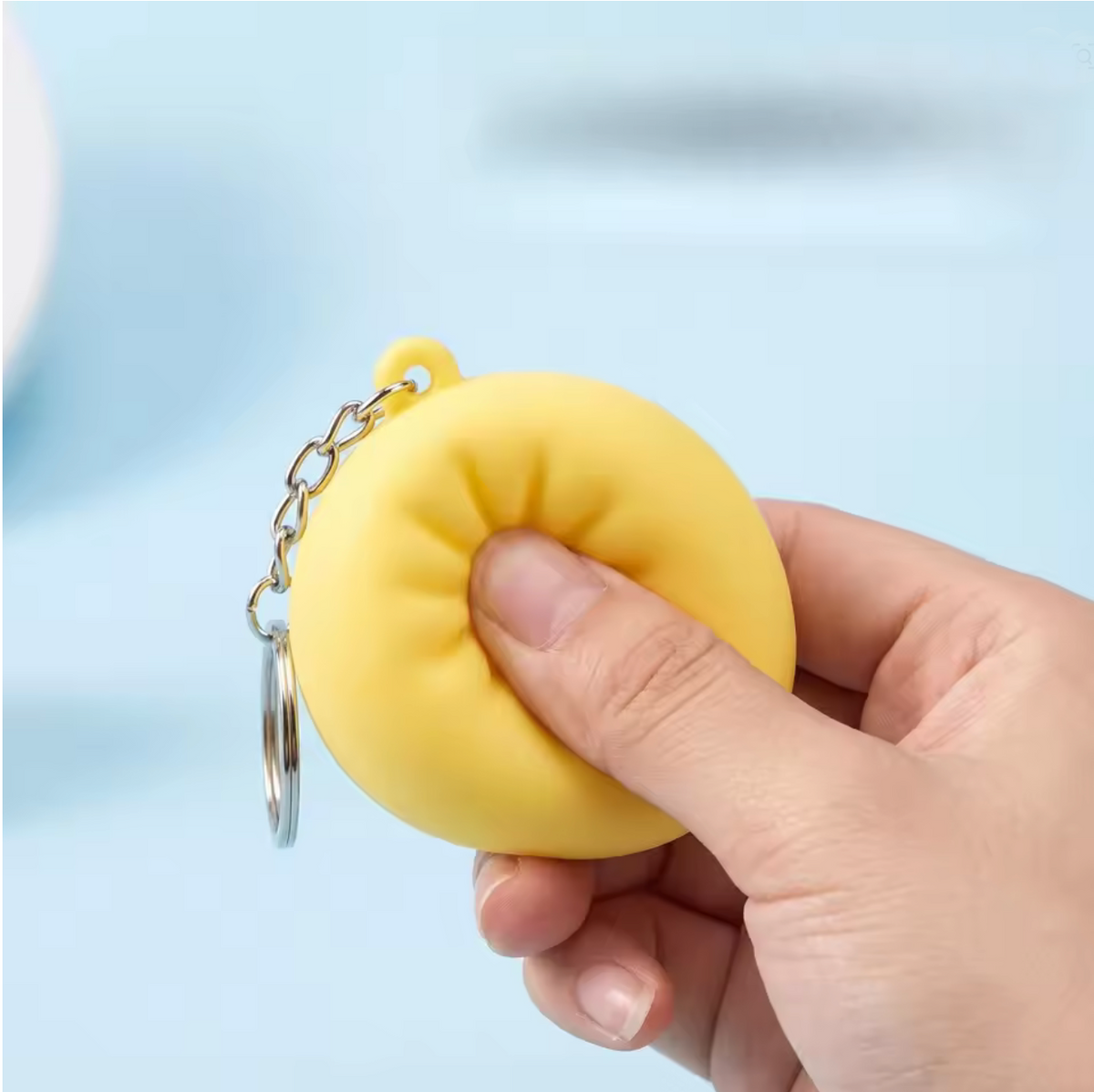 Mini Glow Dumpling Squishy Keychain