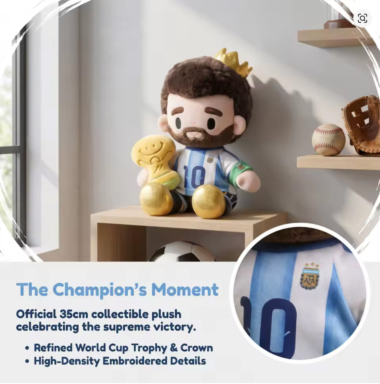 Messi Plush Doll – 35cm