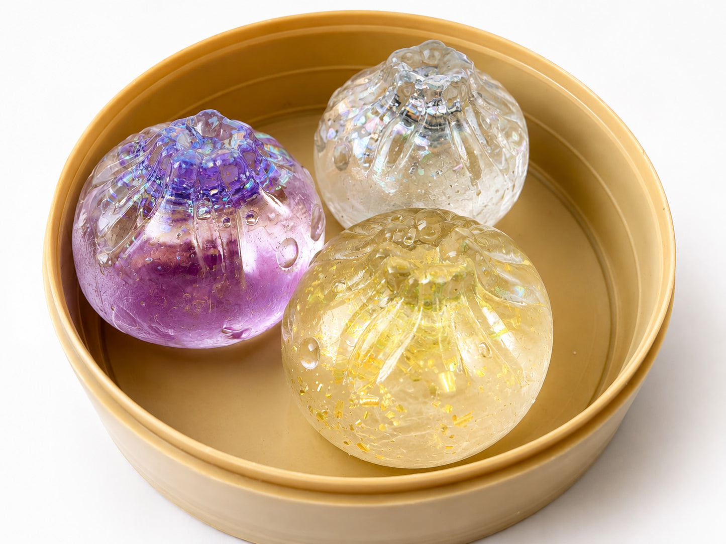 Mini Glitter Gems Dumpling Squishy Toy