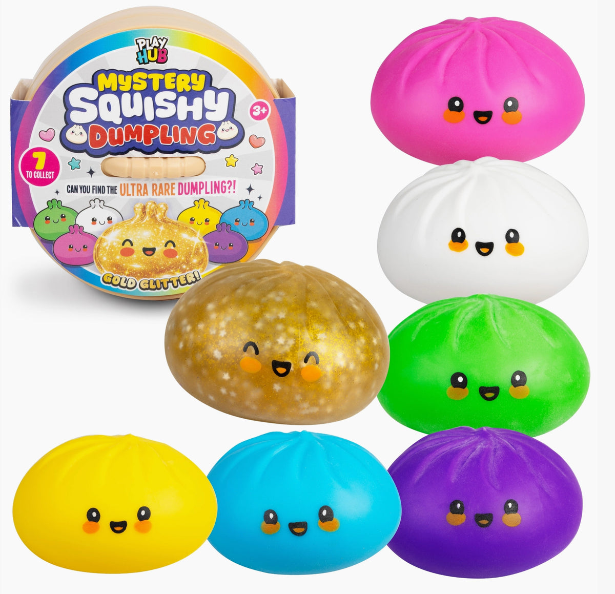 RMS Playhub Mystery Gold Glitter Dumpling Squishy Toy