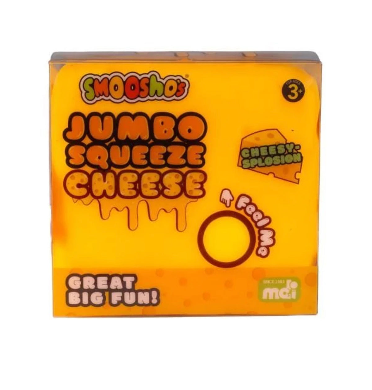 Smoosho’s Jumbo Cheese Squeeze – Squishy Sensory Toy