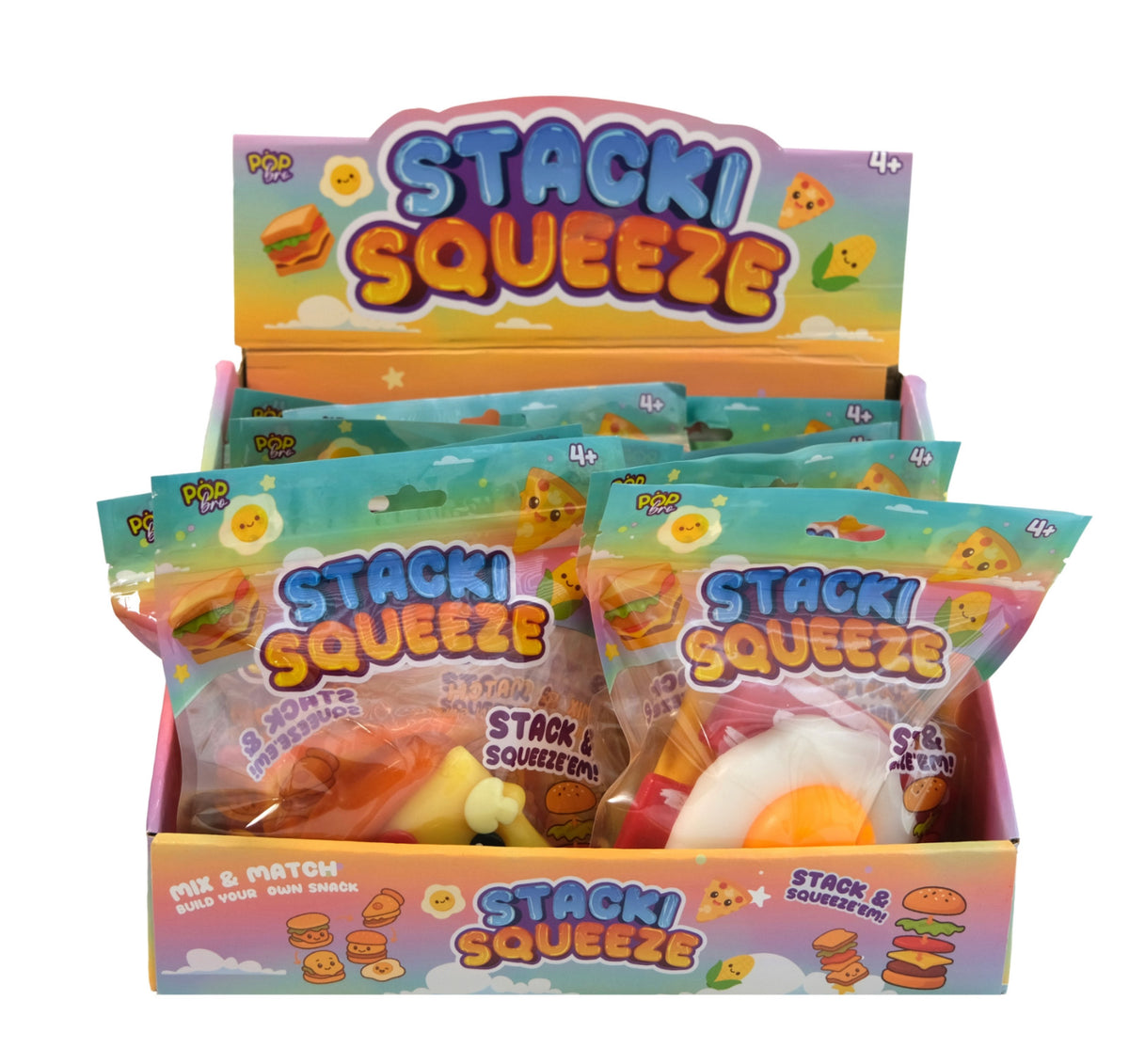 Stackable Food Squishy – &nbsp;🍔🍕