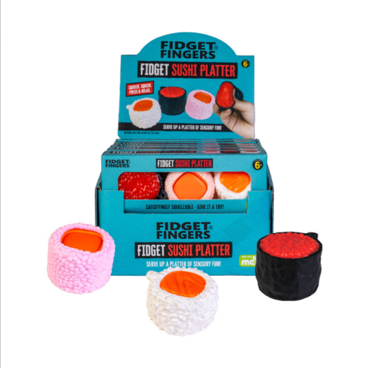 Fidget Sushi Platter – 3 Piece Squishy Sushi Set
