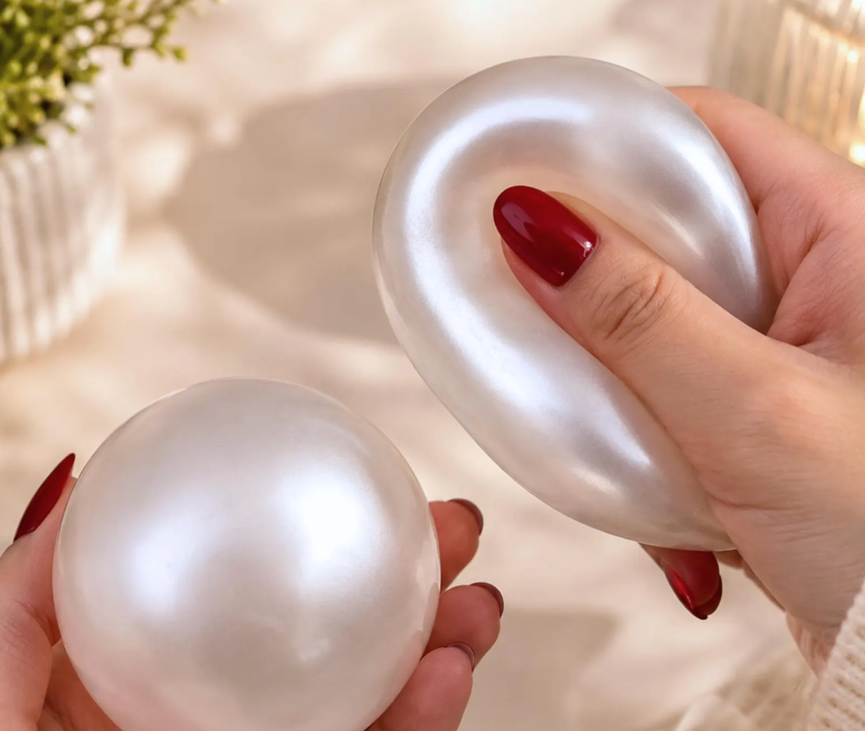 Viral Hand Made Coconut Oil Squishy Stress Ball