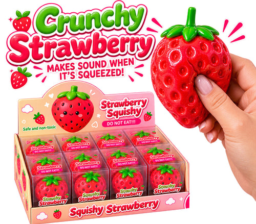 Crunchy Strawberry ASMR Squishy 🍓
